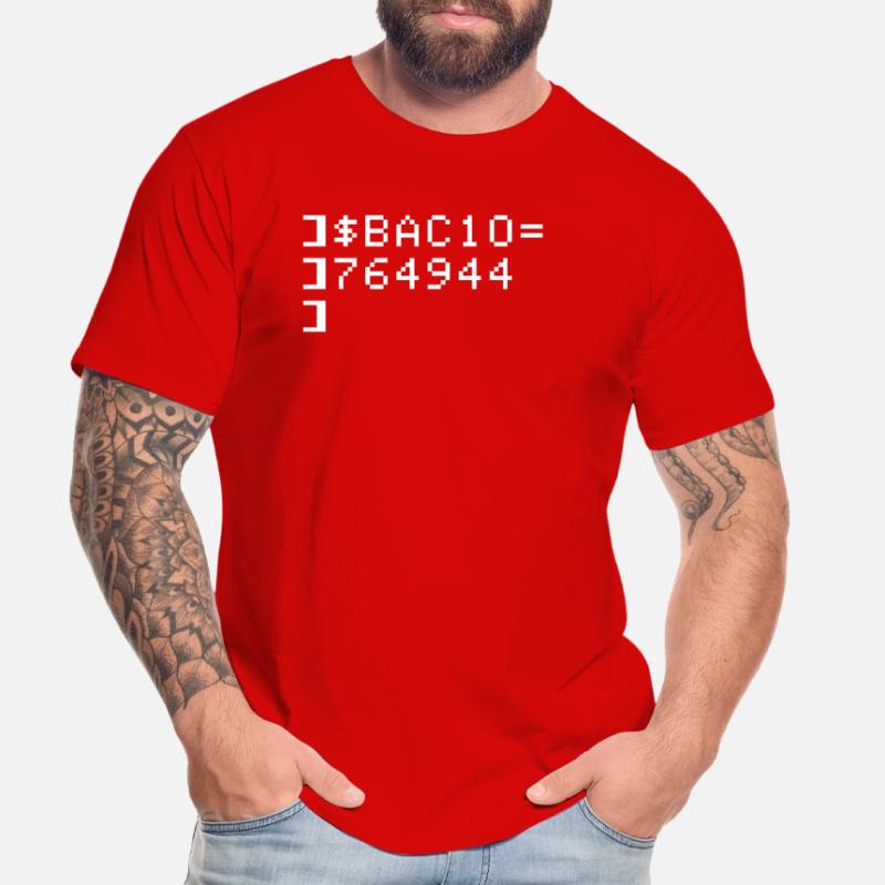 Bacio BAC10 8-Bit Esadecimal Code Nerd Pixel Art Men's Premium Organic T-Shirt
