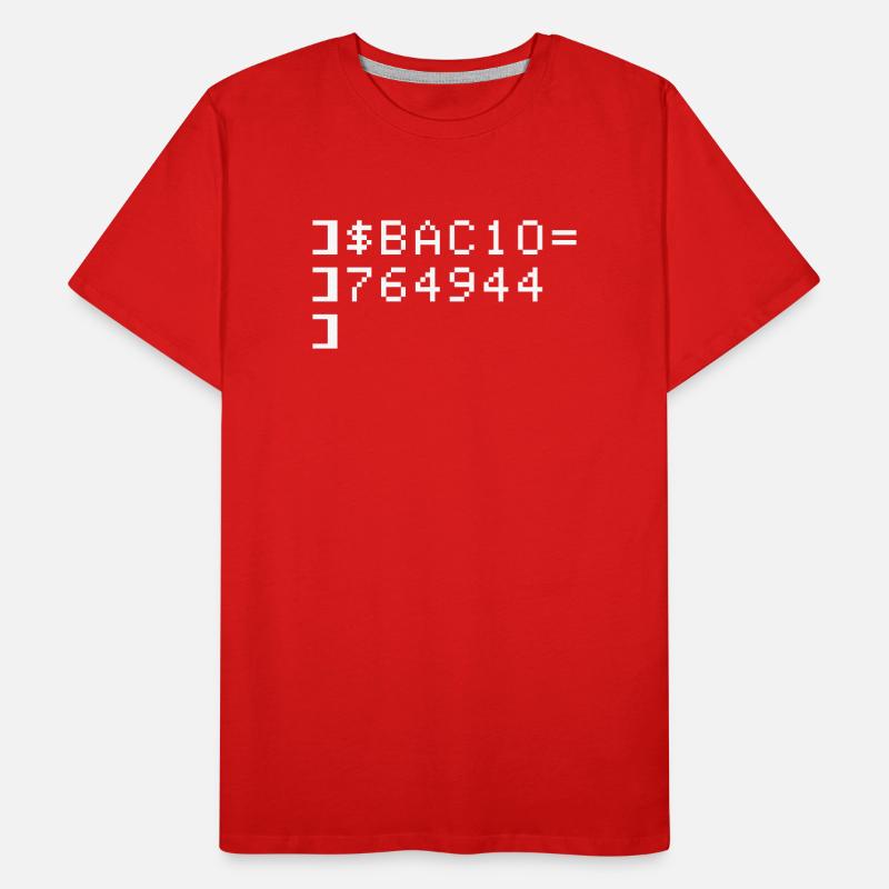 Bacio BAC10 8-bits Esadecimal Code Nerd Pixel Art T-shirt bio Premium Homme