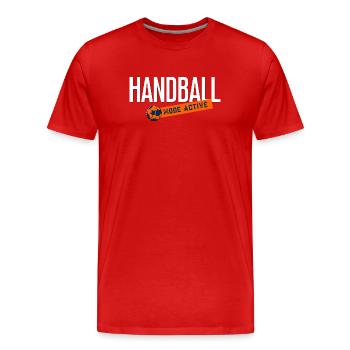 Handball Mode Actif - T-shirt bio Premium Homme - rouge - Devant - Damien (186cm)
