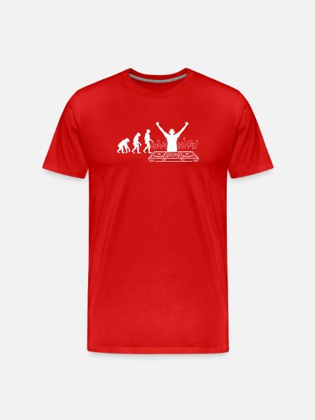 Évolution vers DJ : Clubbeats - T-shirt bio Premium Homme - rouge