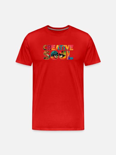 Creative Soul Bunt Künstler Spruch - Männer Premium Bio T-Shirt - Rot
