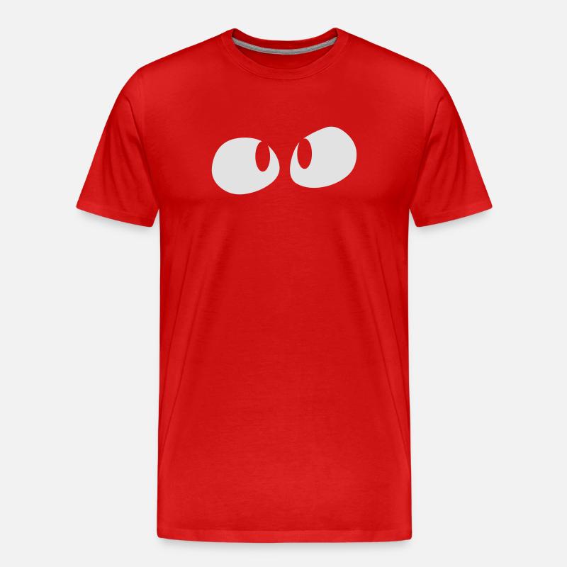 Augen - Männer Premium Bio T-Shirt - Rot