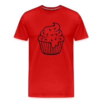 Cupcake - T-shirt bio Premium Homme - rouge - Devant - Damien (186cm)