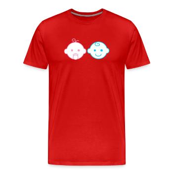 Bébé garçon notre fille - T-shirt bio Premium Homme - rouge - Devant - Damien (186cm)