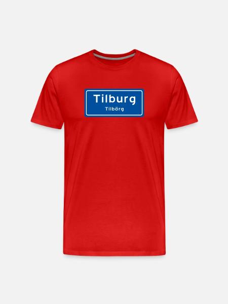 Tilburg place name sign - Men's Premium Organic T-Shirt - red