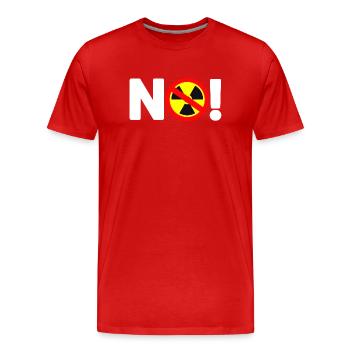 Atomkraft No - Männer Premium Bio T-Shirt - Rot - Vorne - Damien (186cm)