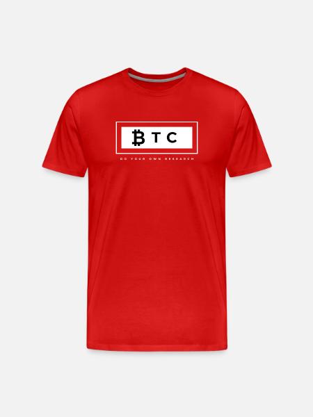 BTC DYOR LOGO - T-shirt bio Premium Homme - rouge
