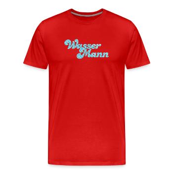 Wassermann Schuppen Wasser Sternzeichen Pool - Männer Premium Bio T-Shirt - Rot - Vorne - Damien (186cm)