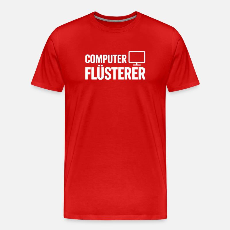 Computer Whisperer – Conception d’icônes de moniteur - T-shirt bio Premium Homme - rouge