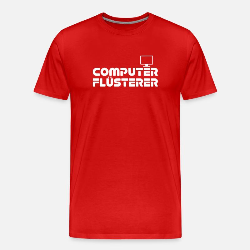 Computer Flüsterer Retro-Print - Männer Premium Bio T-Shirt - Rot