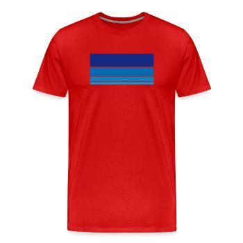 Background Blue - Men's Premium Organic T-Shirt - red - Front - Damien (186cm)