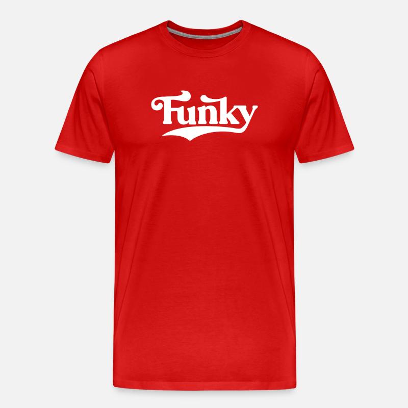 Funky Retro Script Logo - Männer Premium Bio T-Shirt - Rot