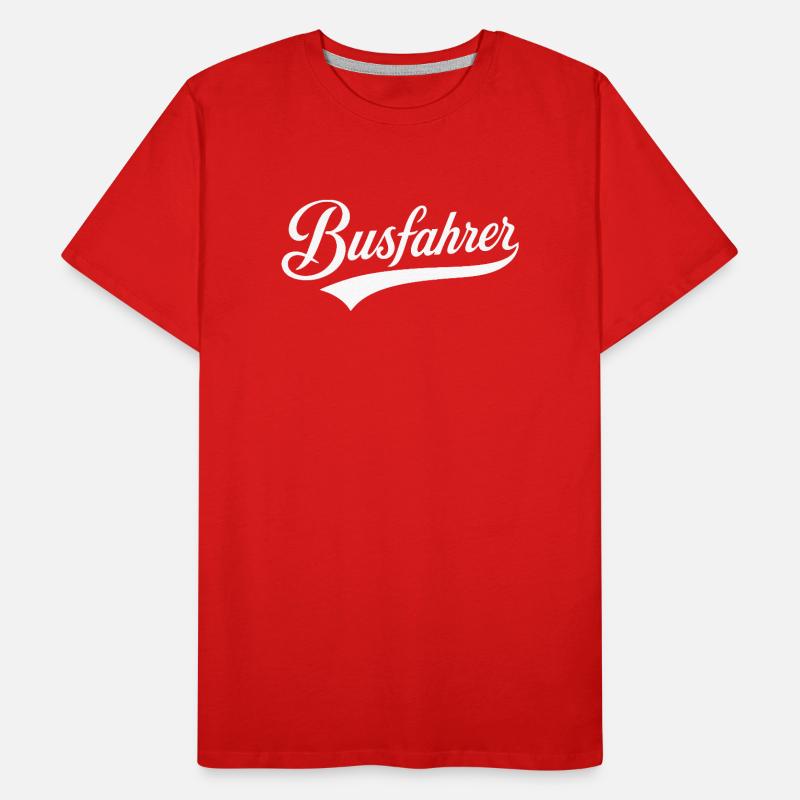 Beruf Busfahrer Text Design Männer Premium Bio T-Shirt