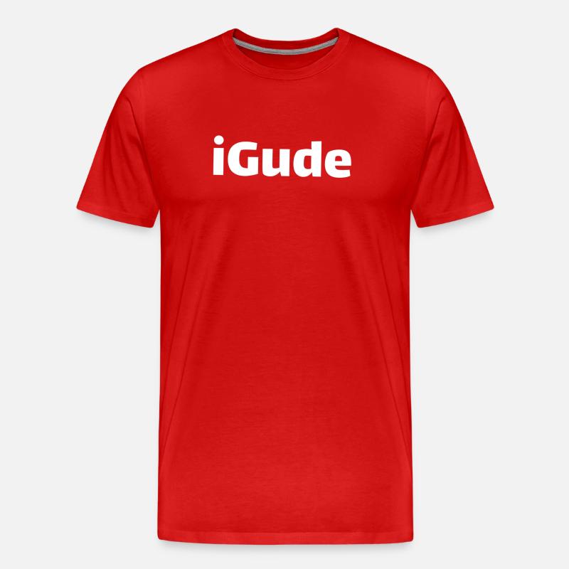 iGude - Männer Premium Bio T-Shirt - Rot