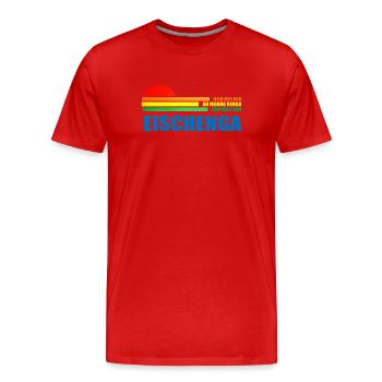 heid moi ned an moang denga oafoch a boa eischenga - T-shirt bio Premium Homme - rouge - Devant - Damien (186cm)