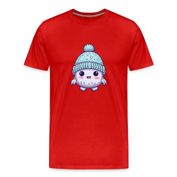 Bande dessinée sur le virus de l’hiver froid - T-shirt bio Premium Homme - rouge - Devant - Damien (186cm)