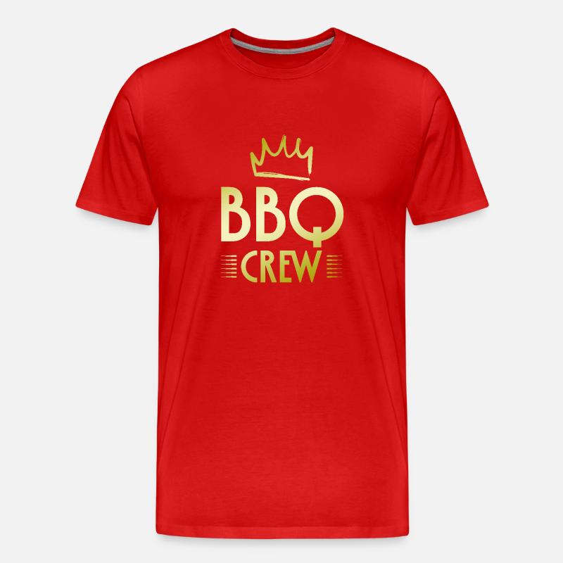 Bbq Crew - Männer Premium Bio T-Shirt - Rot