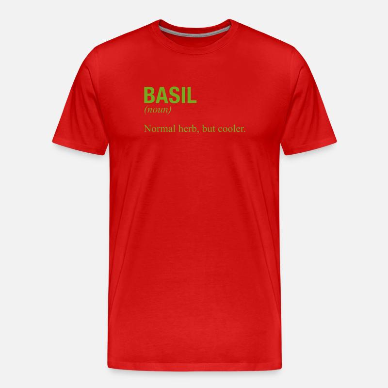 BASIL Basilikum - Männer Premium Bio T-Shirt - Rot