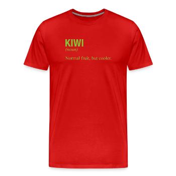 KIWI - Men's Premium Organic T-Shirt - red - Front - Damien (186cm)
