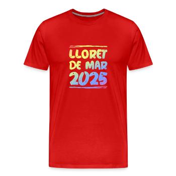 Lloret De Mar 2025 Colorful - Men's Premium Organic T-Shirt - red - Front - Damien (186cm)