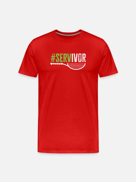 Tennis Player Servivor Lover Fun - Men's Premium Organic T-Shirt - red
