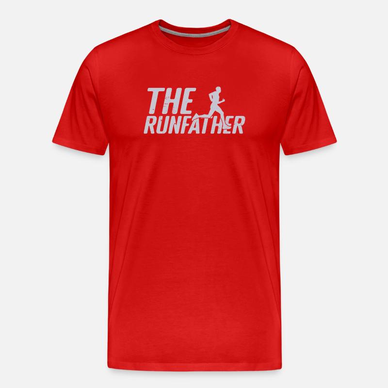 Marathon Runner The Runfather Running - Männer Premium Bio T-Shirt - Rot