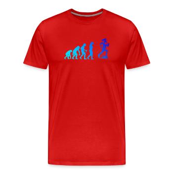 Direkte Running Aussage - Männer Premium Bio T-Shirt - Rot - Vorne - Damien (186cm)