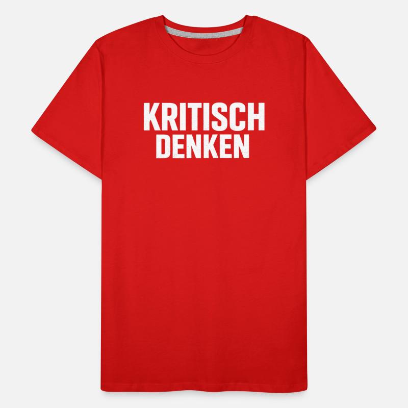 Critical thinking – clear statement look Men's Premium Organic T-Shirt