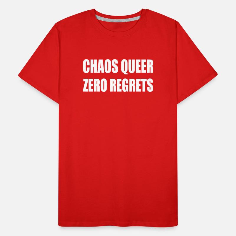 Chaos Queer Zero Regrets Men's Premium Organic T-Shirt