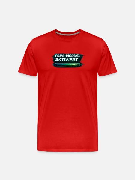 Mode Papa activé – Cadeau pour Papa - T-shirt bio Premium Homme - rouge