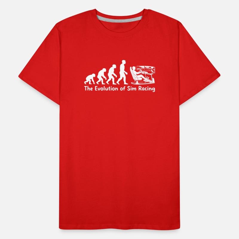 The Evolution of Sim Racing Men's Premium Organic T-Shirt