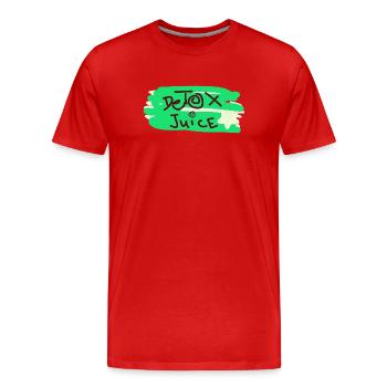 Detox saft text - Männer Premium Bio T-Shirt - Rot - Vorne - Damien (186cm)