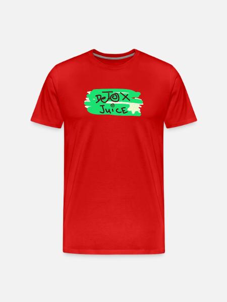Detox saft text - Männer Premium Bio T-Shirt - Rot