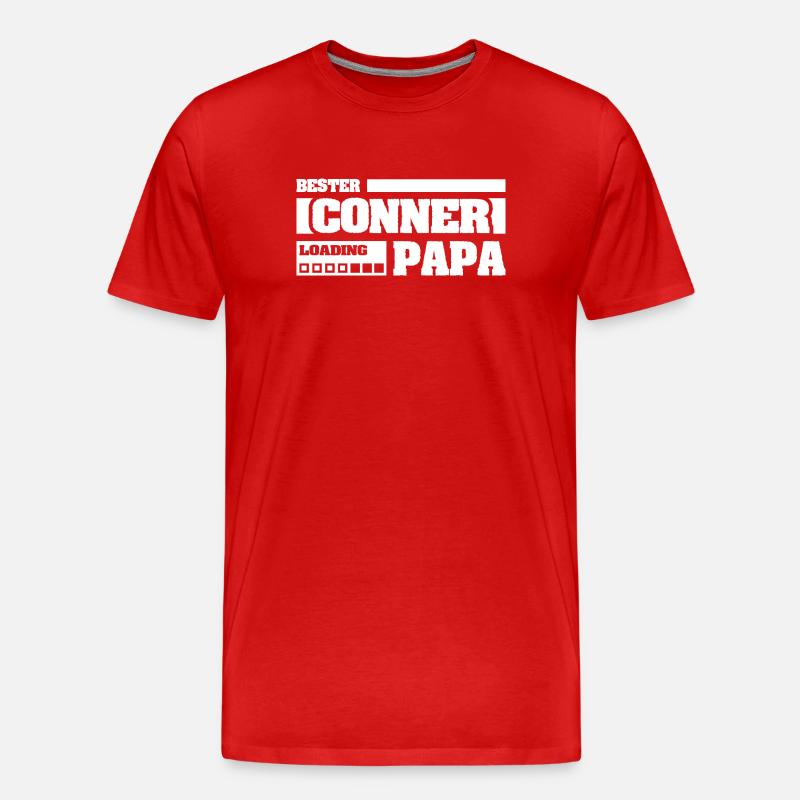 Geburt Conner - Männer Premium Bio T-Shirt - Rot
