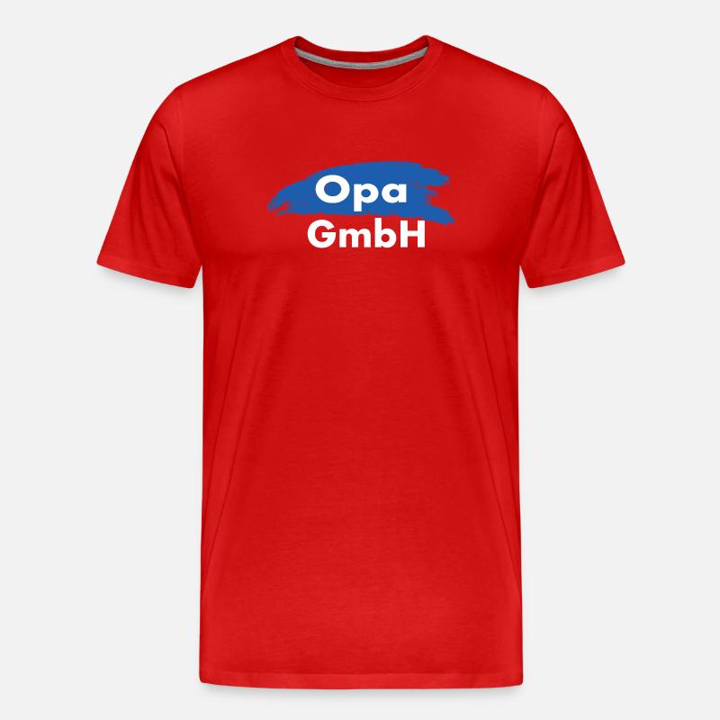 Opa Großvater Geschenk - Männer Premium Bio T-Shirt - Rot