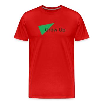 Grow Up  - Männer Premium Bio T-Shirt - Rot - Vorne - Damien (186cm)