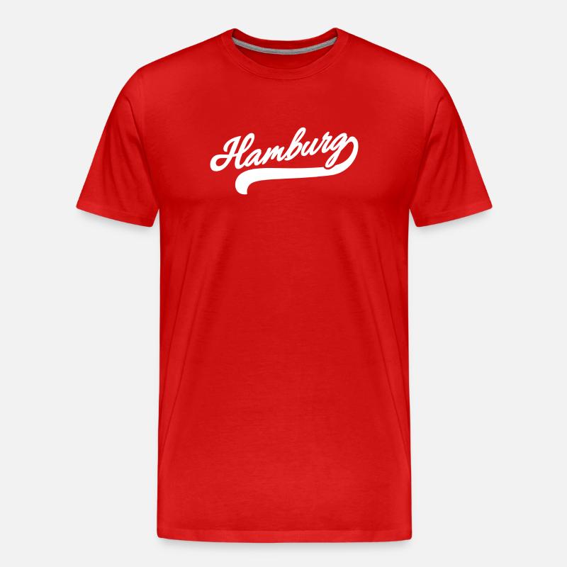 Hambourg Rétro - T-shirt bio Premium Homme - rouge
