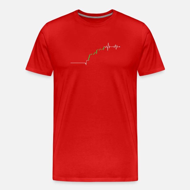Graphique du rallye TrendPulse - T-shirt bio Premium Homme - rouge