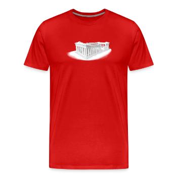 PARTHENON ATHENS - Men's Premium Organic T-Shirt - red - Front - Damien (186cm)