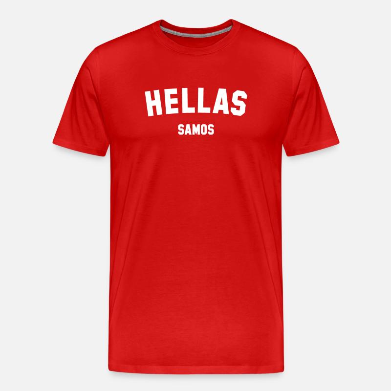 HELLAS SAMOS Grèce - T-shirt bio Premium Homme - rouge