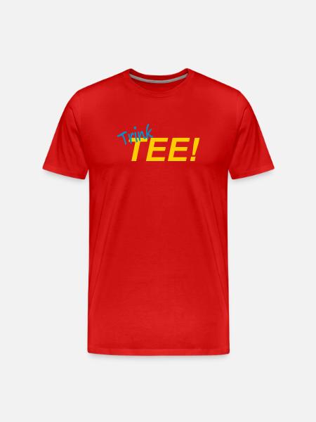 DRINK TEA! - Men's Premium Organic T-Shirt - red