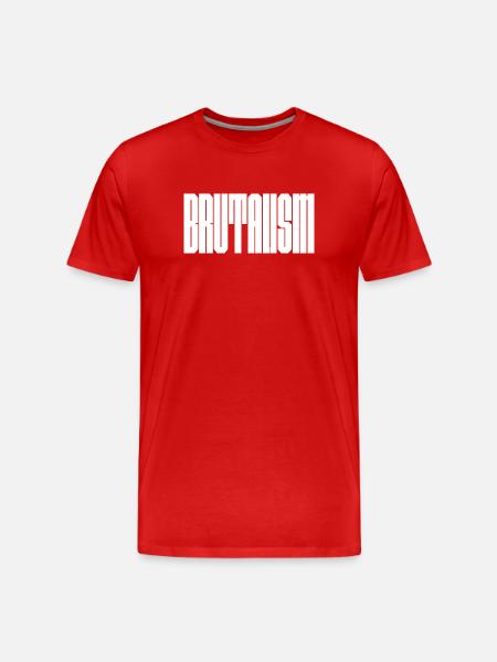 Bold Brutalism logo design - Men's Premium Organic T-Shirt - red