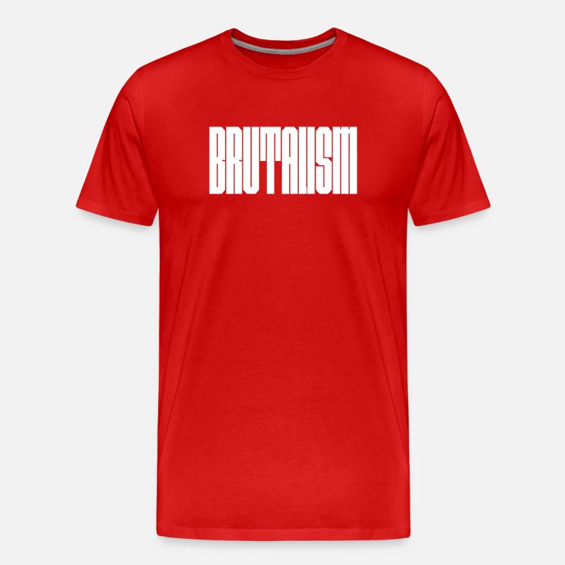 Conception audacieuse du logo Brutalism - T-shirt bio Premium Homme - rouge