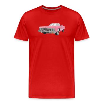 Pink Car Blanks - Men's Premium Organic T-Shirt - red - Front - Damien (186cm)