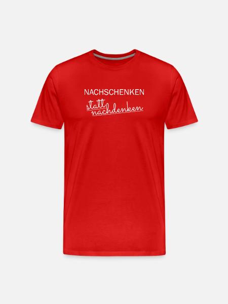 Refilling instead of thinking - Men's Premium Organic T-Shirt - red