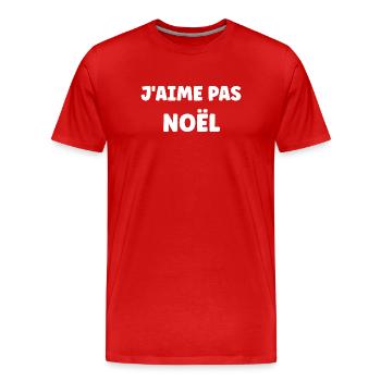 Ich mag Weihnachten nicht - Männer Premium Bio T-Shirt - Rot - Vorne - Damien (186cm)
