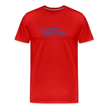 Tiny ripple in a stormy ocean with waves - Men's Premium Organic T-Shirt - red - Front - Damien (186cm)