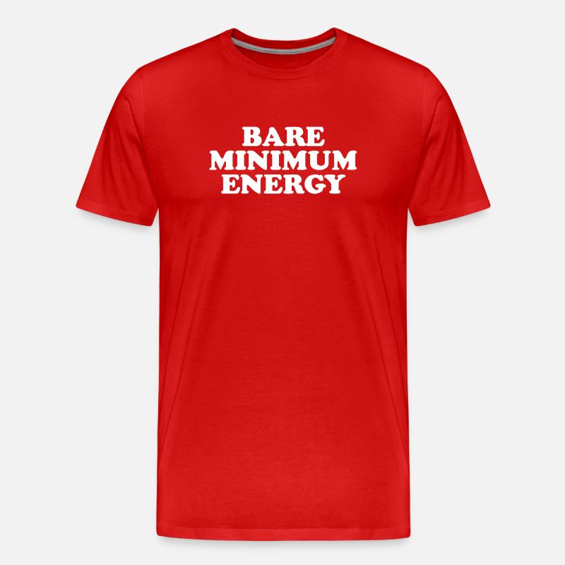 Bare Minimum Energy - Männer Premium Bio T-Shirt - Rot