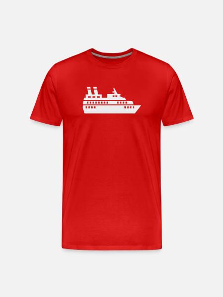 Cruise Ship Silhouette Cruise Ship - Men's Premium Organic T-Shirt - red
