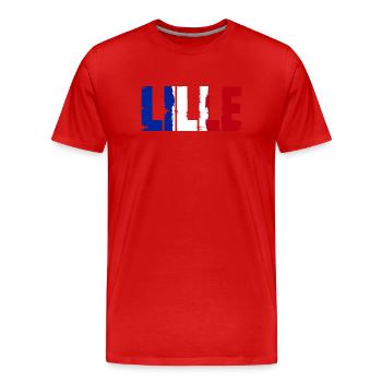 Lille Frankreich - Männer Premium Bio T-Shirt - Rot - Vorne - Damien (186cm)